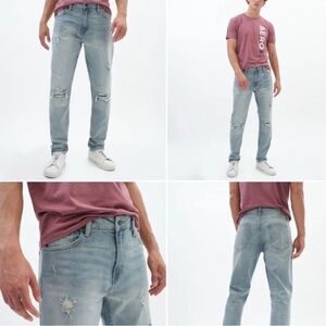 Aeropostale Athletic Skinny Distressed Jeans